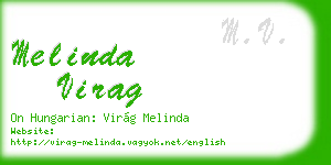 melinda virag business card